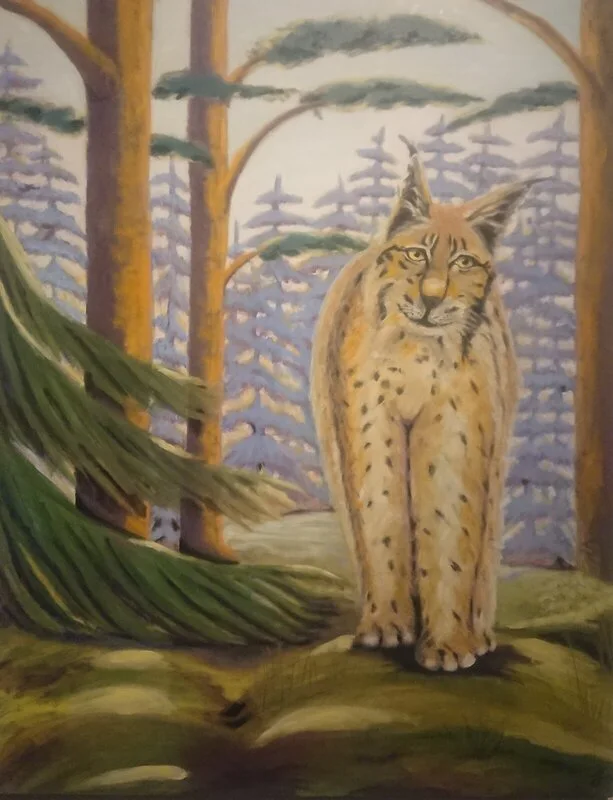 Oljemålning Solstänk på Lostigen av Carina Johansson