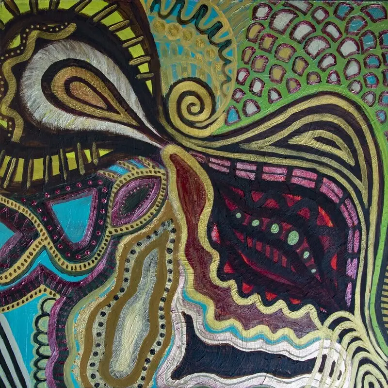 Akrylmålning Vän med livet av Kristina Jansson