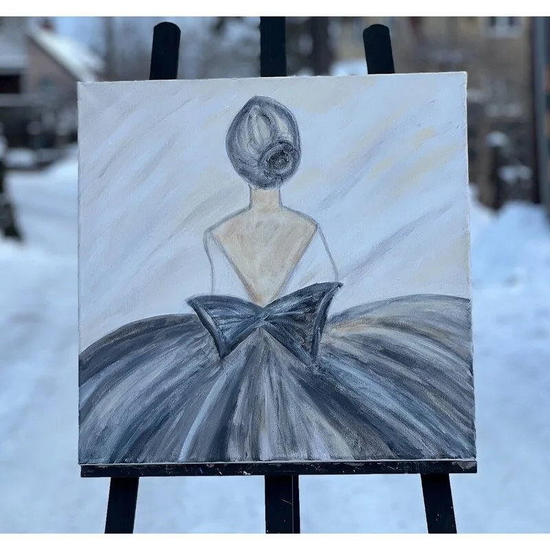 Akrylmålning Leonora av Nicole Falcone