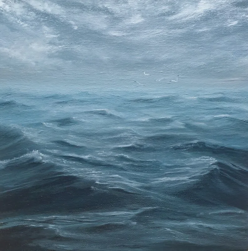 Oljemålning I smygande gryning av Emelie Rosenstrid