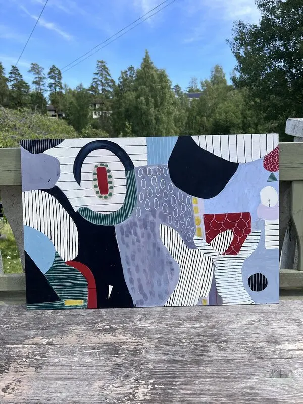 Akrylmålning Vi två av Victoria Jöhncke