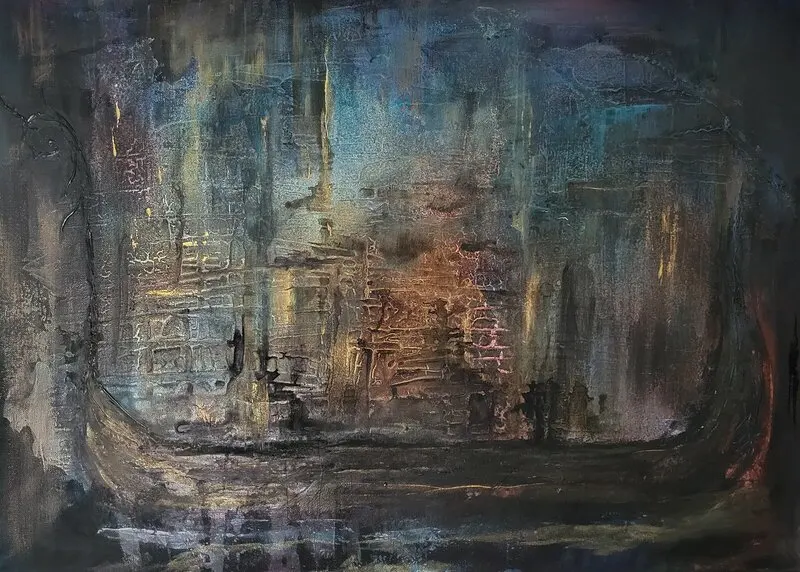 Akrylmålning Stargazer av SkogsdottiR / Charlotta Pettersson