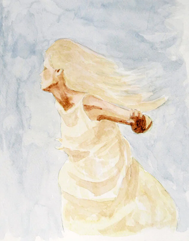 Akvarell Dans av Arne Thelander