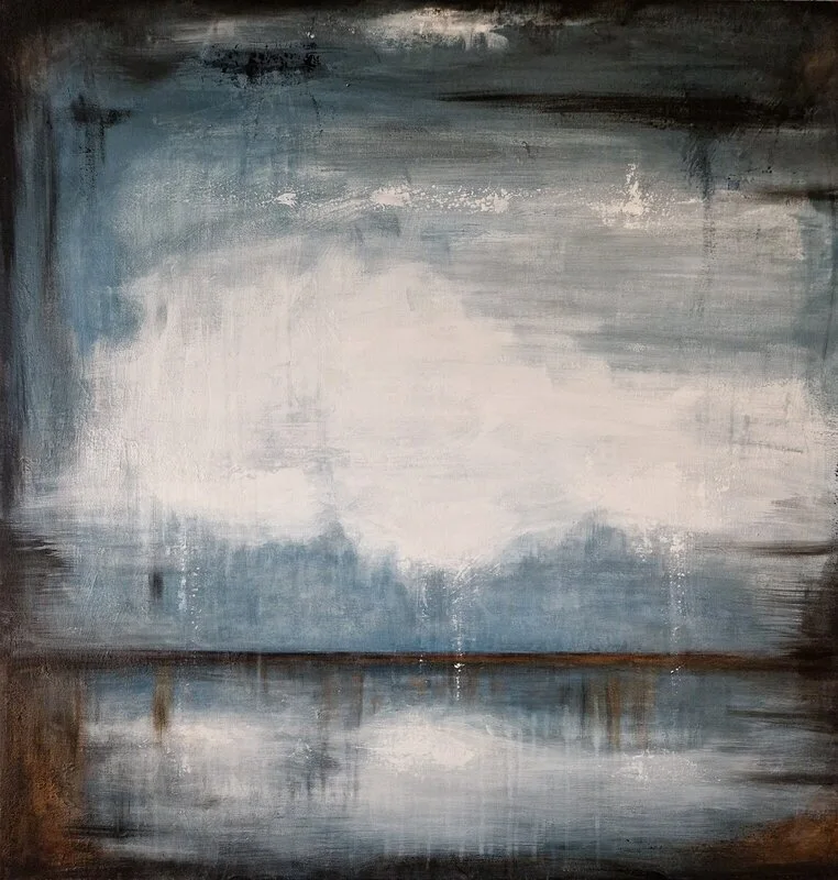 Akrylmålning Shoreline av Erika Eriksson