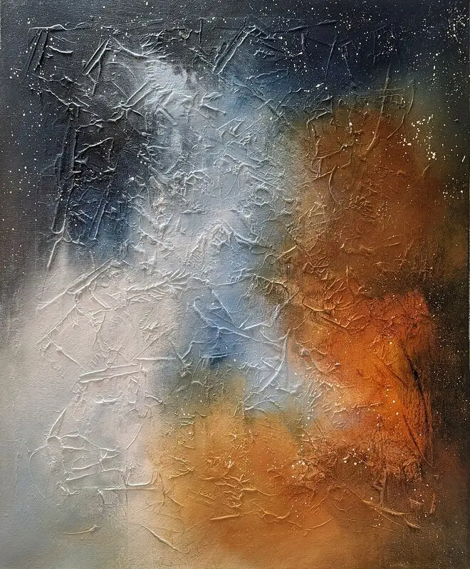 Akrylmålning Yttre gränsen av universum av Tutta Domenstam