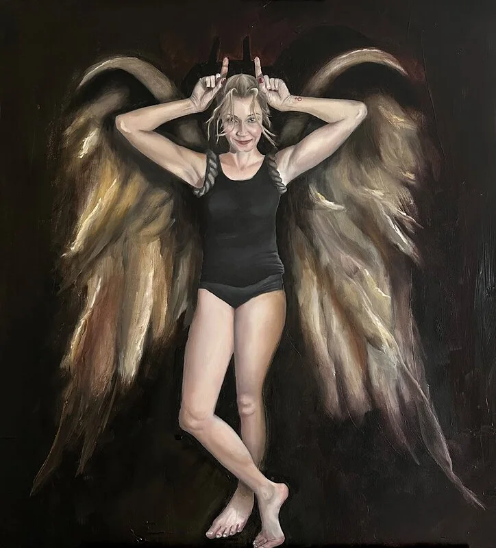 Oljemålning Human nature av Jeanette Buschow