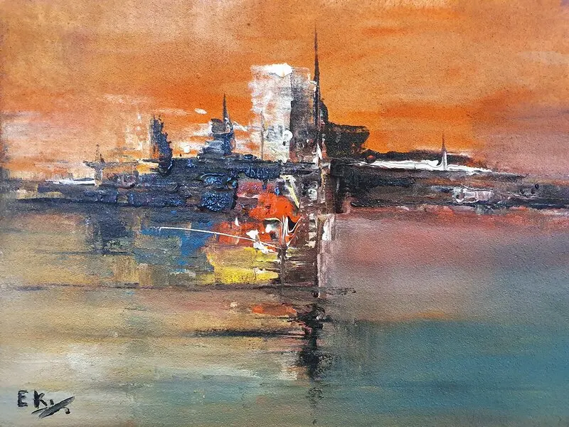 Next to the Port-Acryl and Sand av Emir Kerenovic