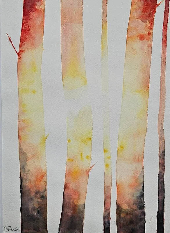Akvarell Belysta stammar av Susanna Nicolosi