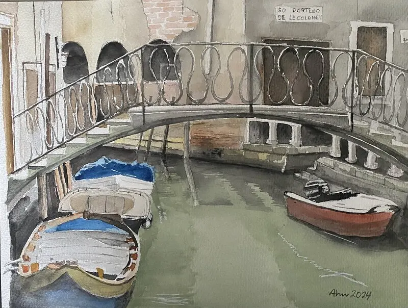 Akvarell Venedig av Göran von Ahn