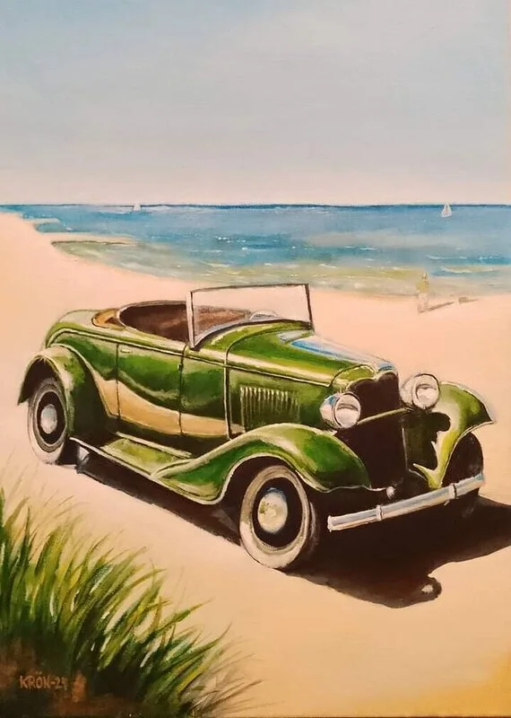 Akrylmålning Strandhäng av Daniel Krön