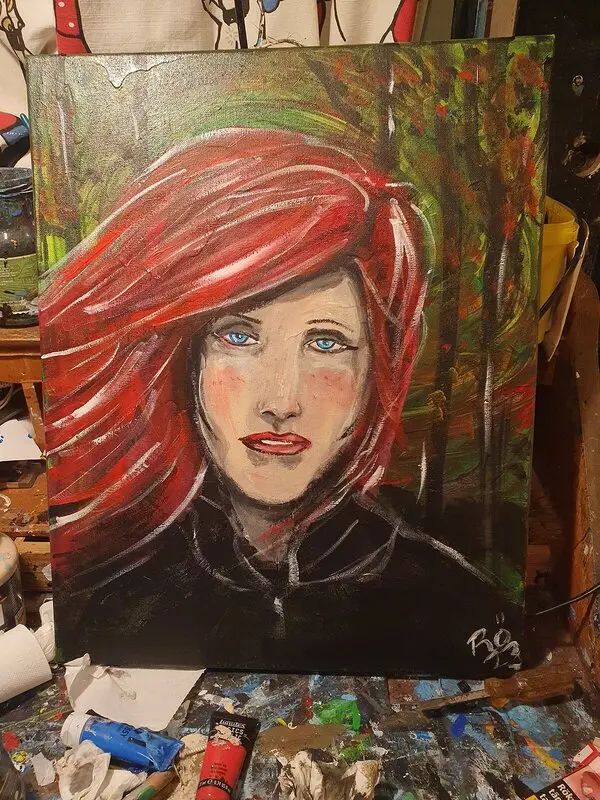 Akrylmålning Höst av Rolf Österberg