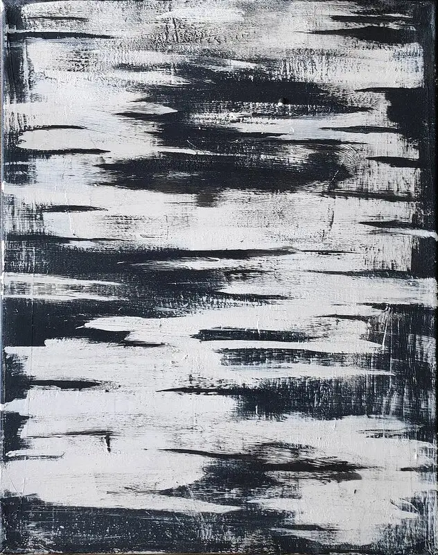 Akrylmålning 031 Fading Echoes av Carolina Kotlinska