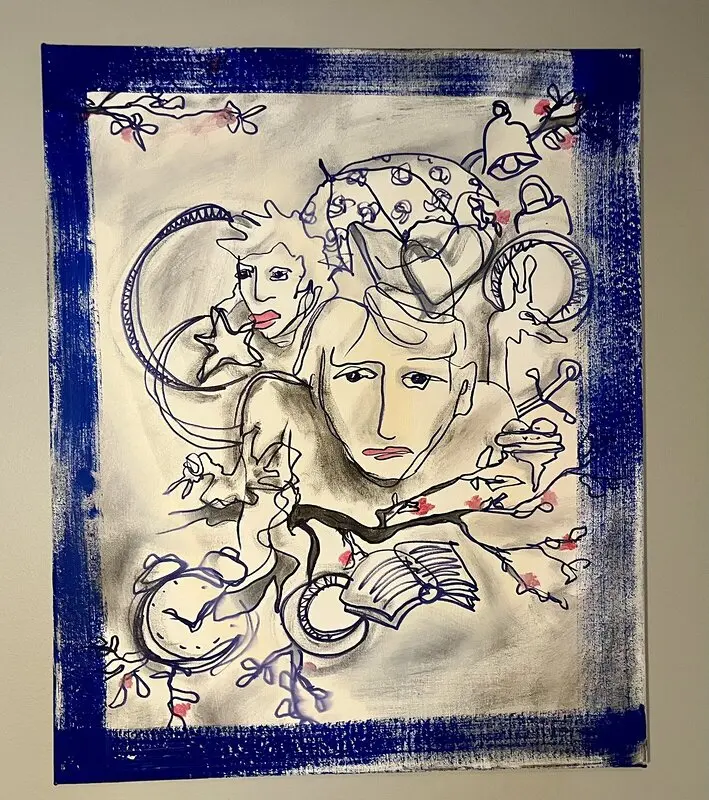 Akrylmålning On your mind av Johanna SR