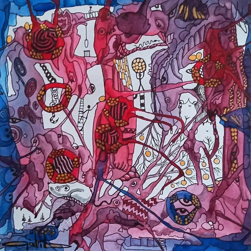 Akvarell av Dunya Muradova