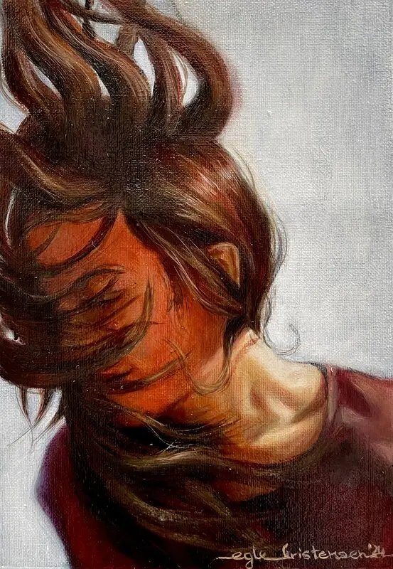 Oljemålning Wind - vind av Egle Kristensen