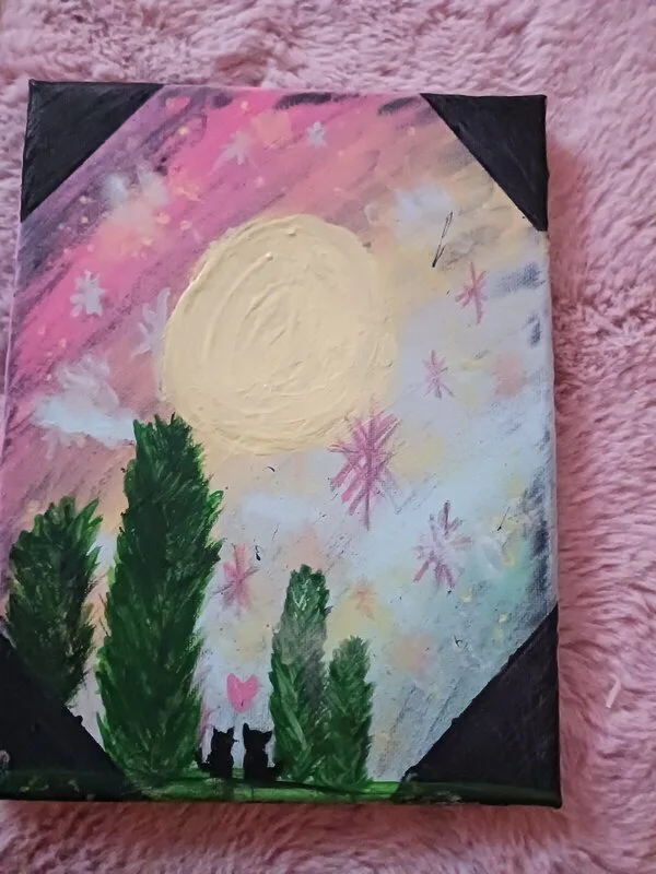 Akvarell Katterna av Lilly Rosen