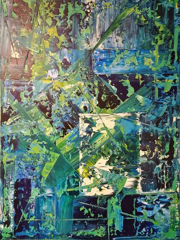 Akrylmålning Greenful av Evamari Andersson