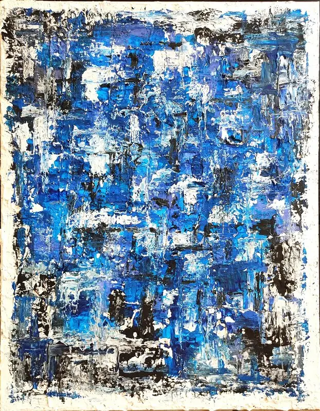 Akrylmålning 040 Azure av Carolina Kotlinska