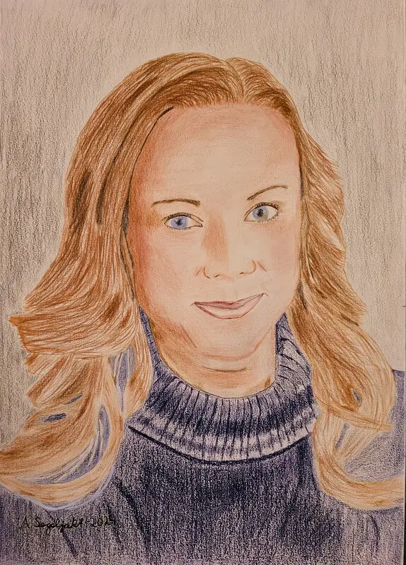 Akvarell Mona Lisa 2024 av Andreas Segeljakt