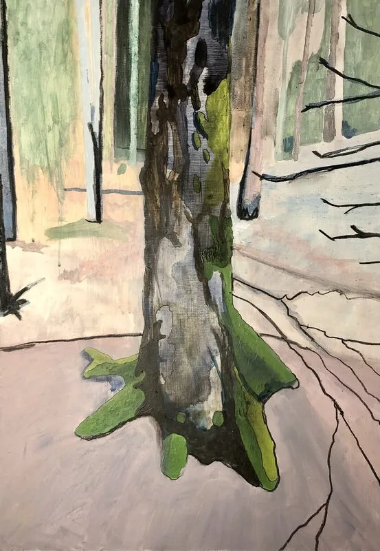 Akrylmålning Skogens djungel av Matilda Nordin