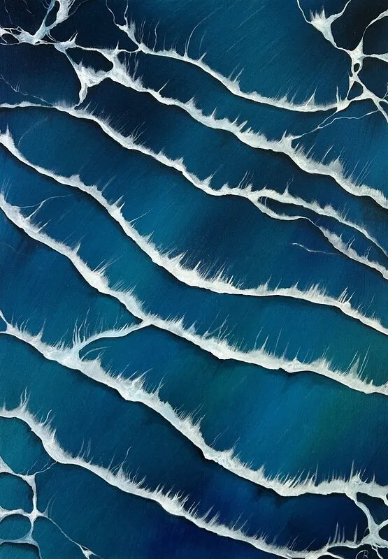 Oljemålning Above the shore av Camilla Burgestrand