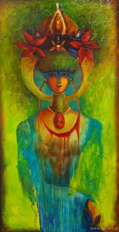 Oljemålning Queen 63,5x122 av Dora Krincy