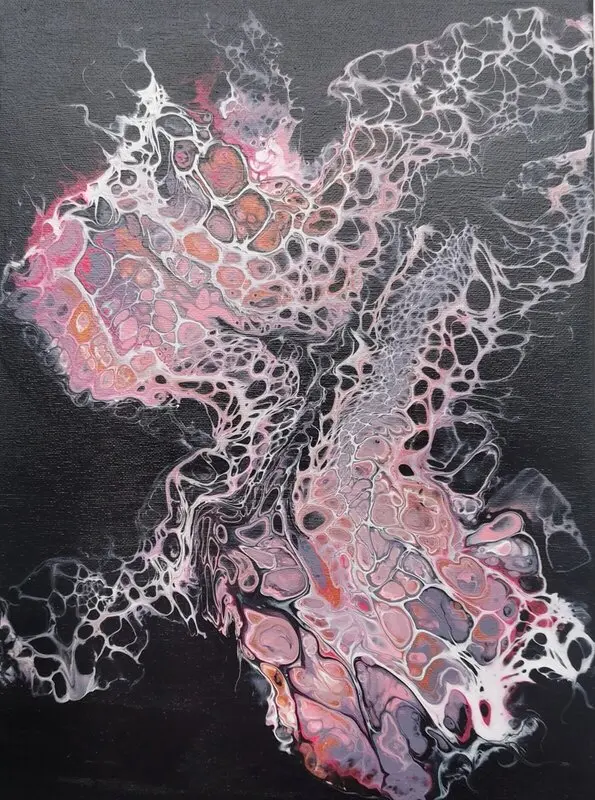 Akrylmålning Pink Turtle av ME-ART & DESIGN
