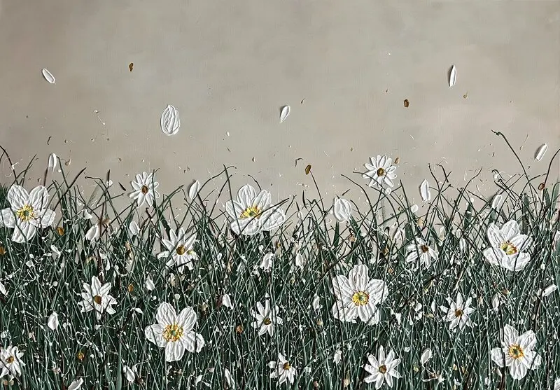 Akrylmålning Untitled av Veronica Fuchs