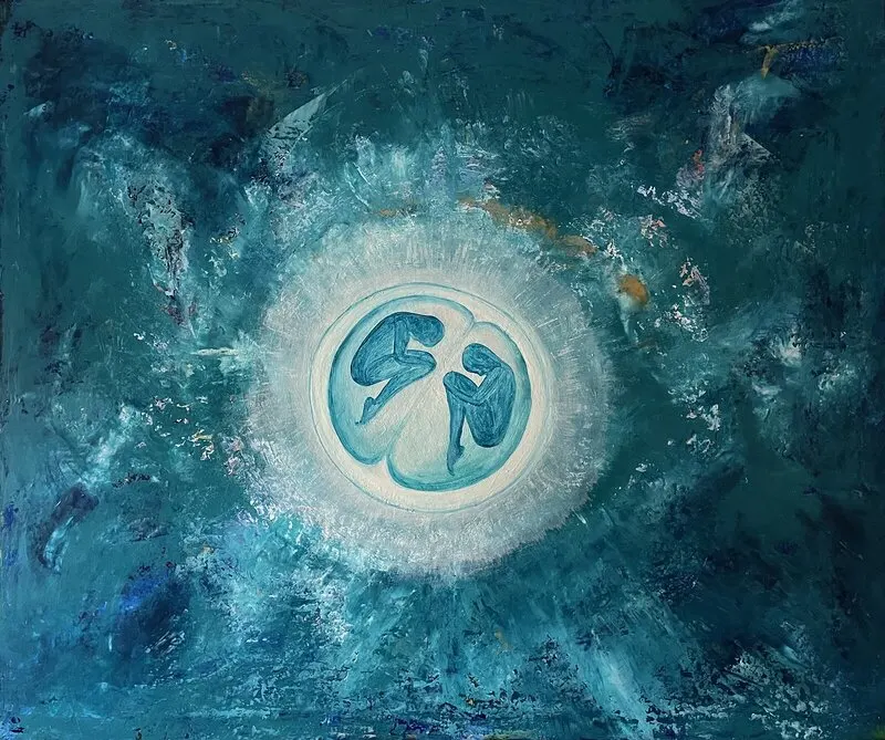 Akrylmålning Growing av Ulrika Vargtand