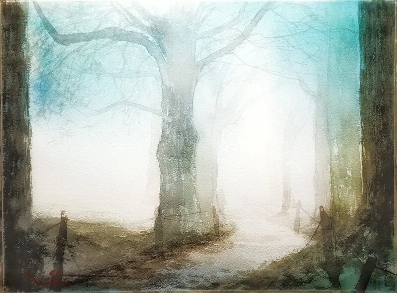 Akvarell av Joakim Wictorin