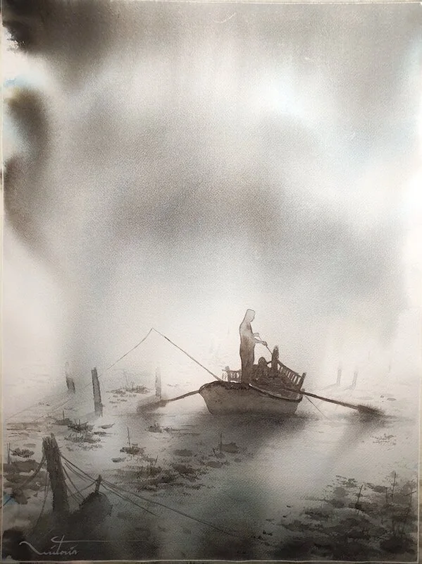 Akvarell av Joakim Wictorin