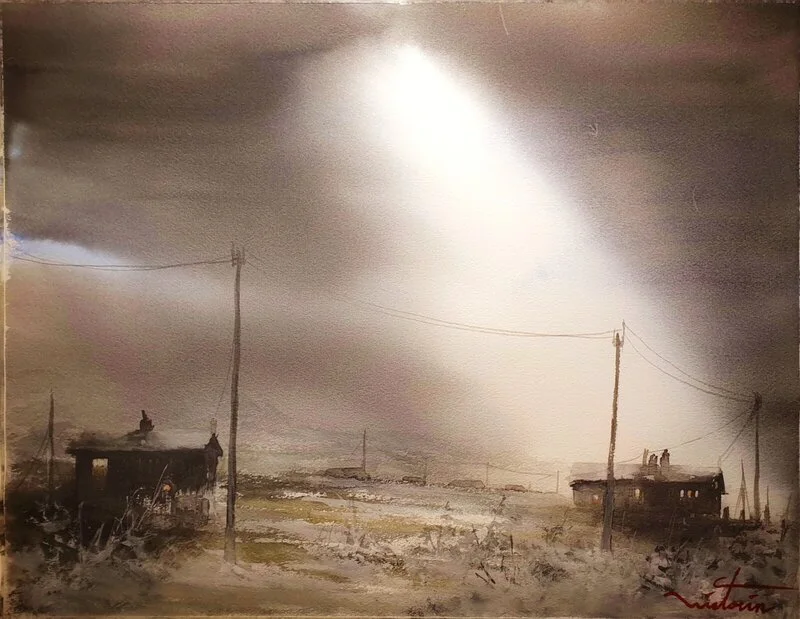 Akvarell av Joakim Wictorin