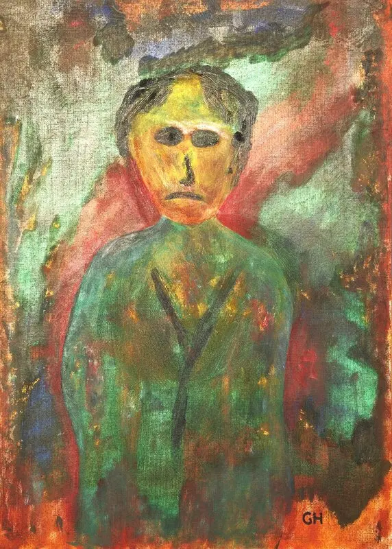 Oljemålning "L' étranger"  -  Oil painting av Gerhard Hofman