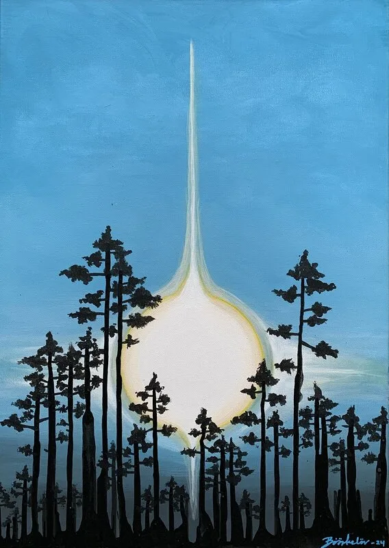 Akrylmålning av Ylva Bjärkelöv