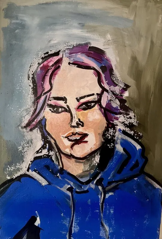 Akrylmålning Margo av Katja de Gysser