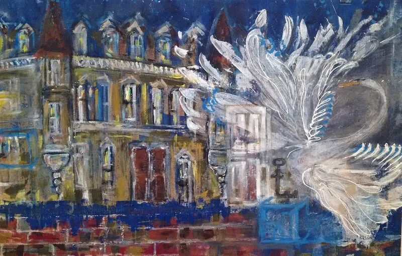 Akrylmålning Odette av Cecilia Livmar Lundqvist