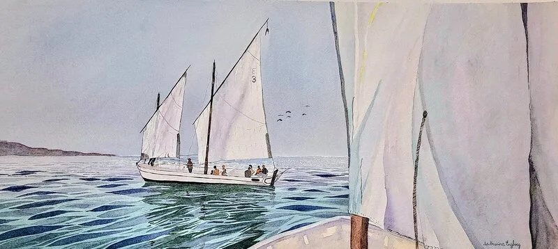 Akvarell Karlskrona skärgård av Catharina Engberg
