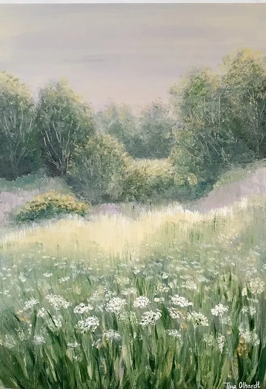 Akrylmålning Skymning av Tina Olhardt