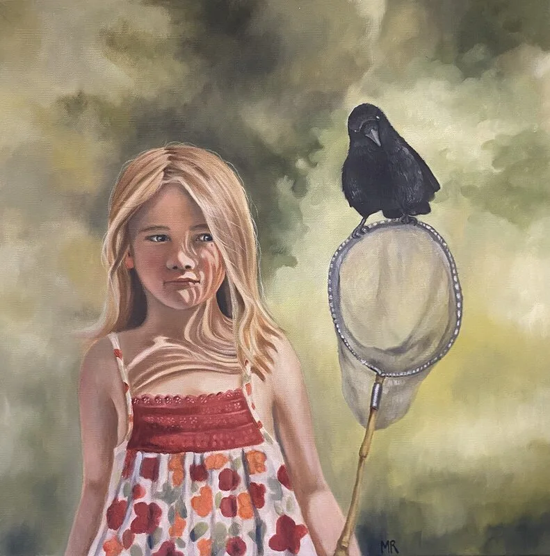 Oljemålning Svårfångad av Maria Rundgren