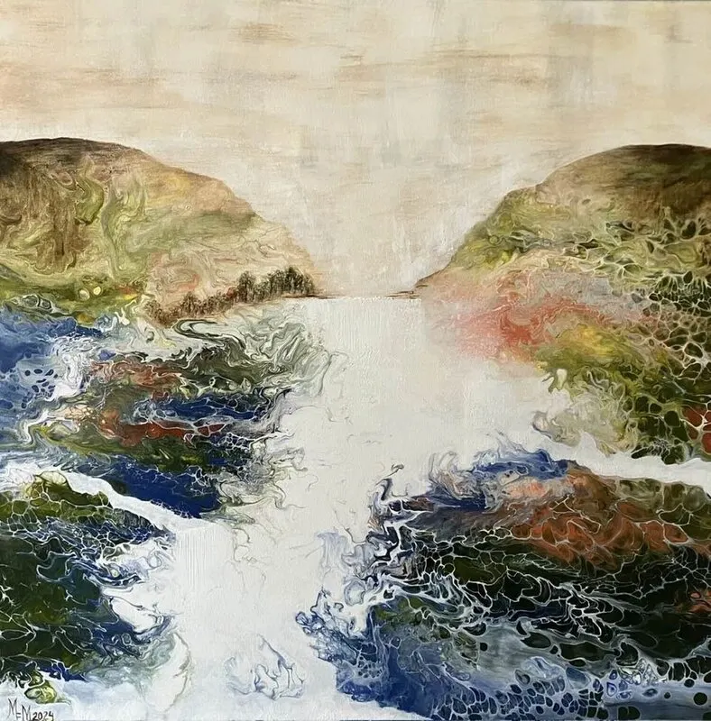 Akrylmålning Let go and move on av Marilyn Miller