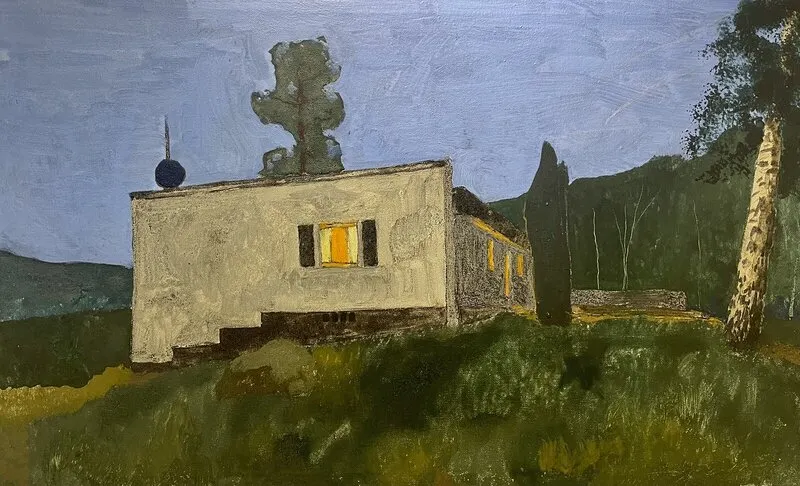 Villa i skymning av Martin Nicolas Friberg