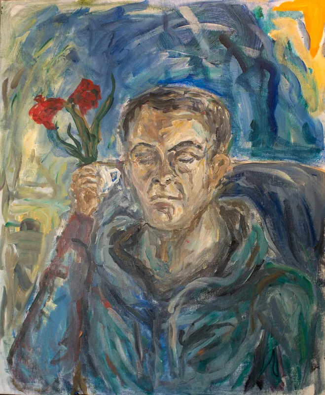 Akrylmålning Julstämning av Jonas Hansson