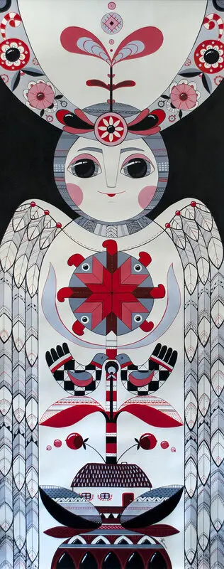 Akrylmålning Garden of the Soul. Childhood_paper, acrylic av Aleksandra Paranchenko