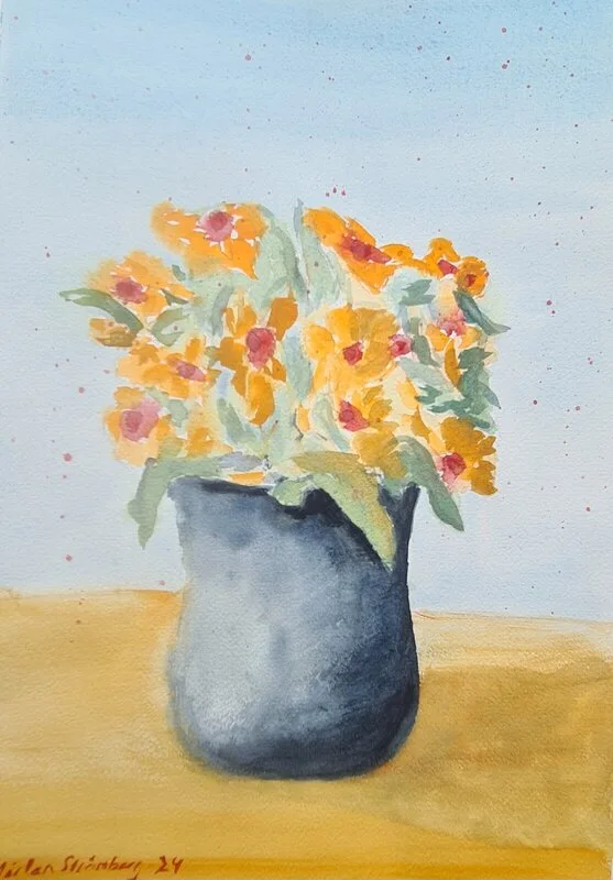 Akvarell Blommor av Mårten Strömberg