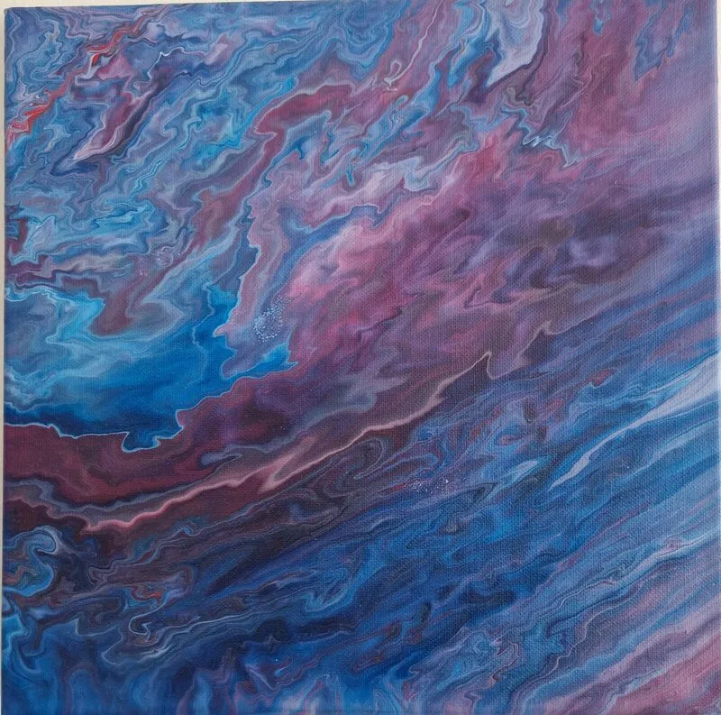 Akrylmålning Drakens öga av Elena Belakovski