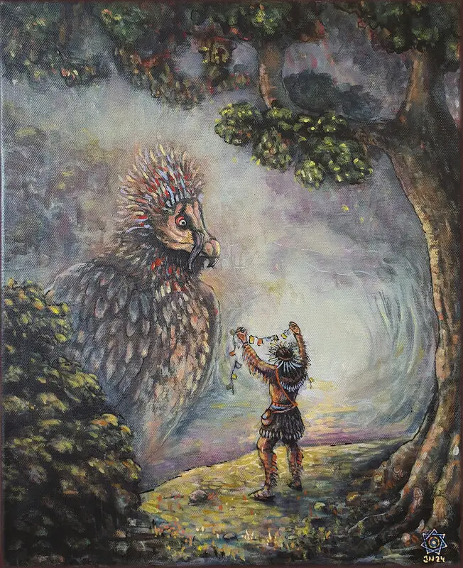 Akrylmålning Veneration av Jesper Nordström