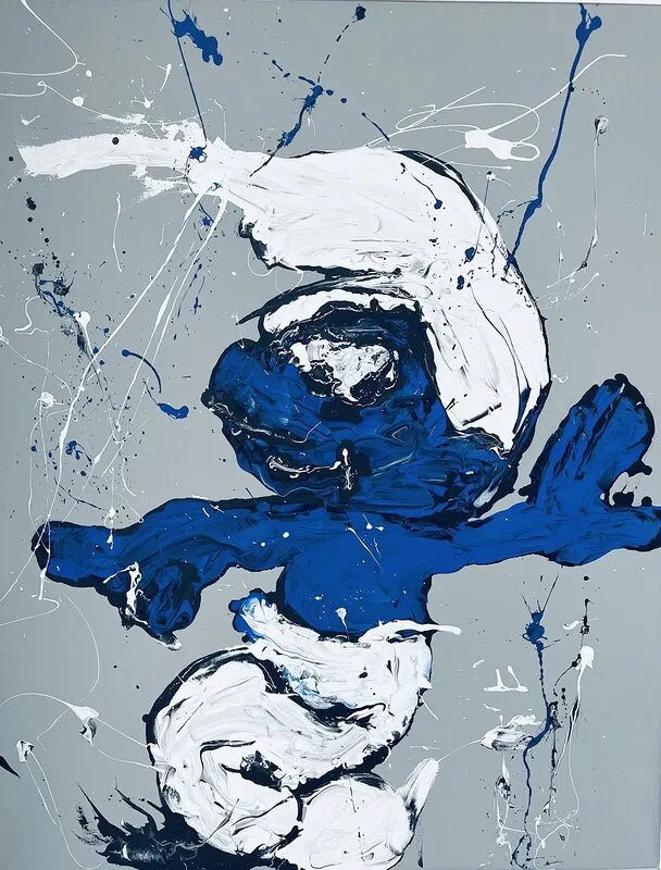 Akrylmålning Smurf av Mattias Gunnarsson Design