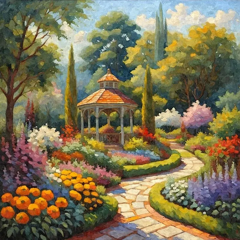 Colorful garden II av Harri Ylikomi