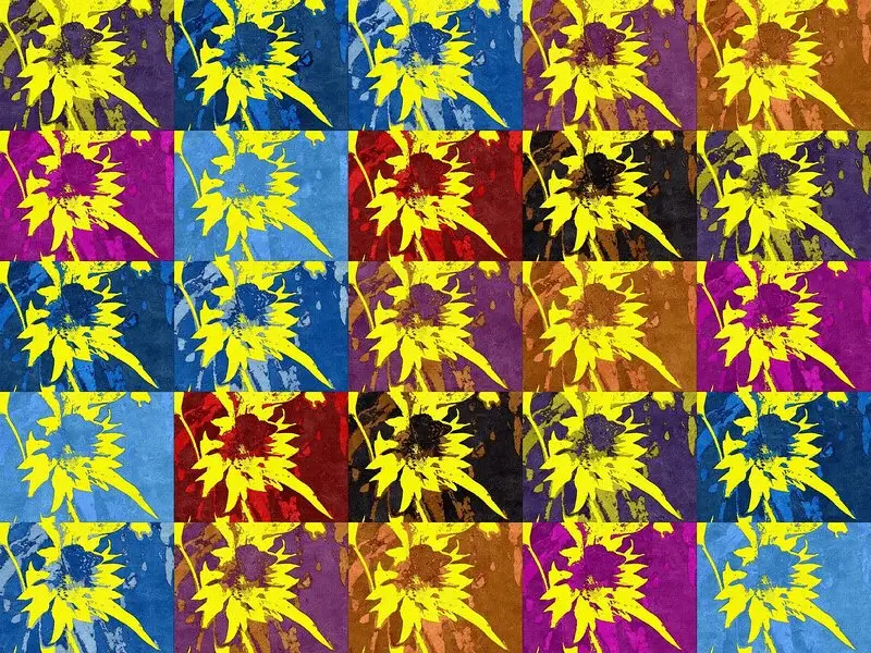 Fjäril på solros Pop Art av Harri Ylikomi