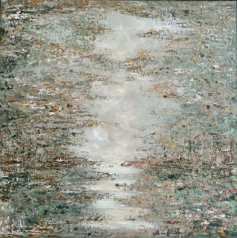 Akrylmålning Magic river av Anna Lundgren